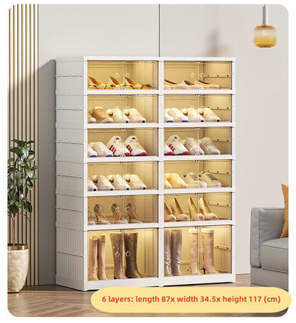 Foldable shoe storage organizer