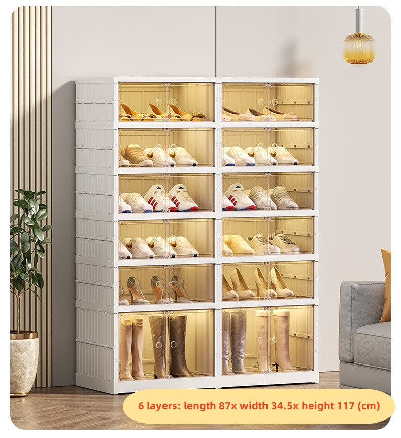 Foldable shoe storage organizer