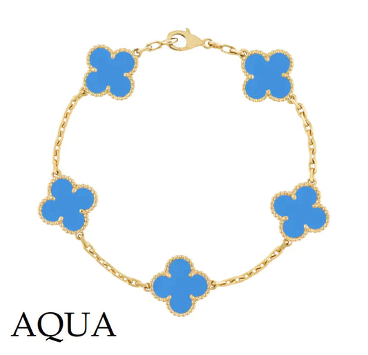 LuxeLuck - Gem Clover Bracelet