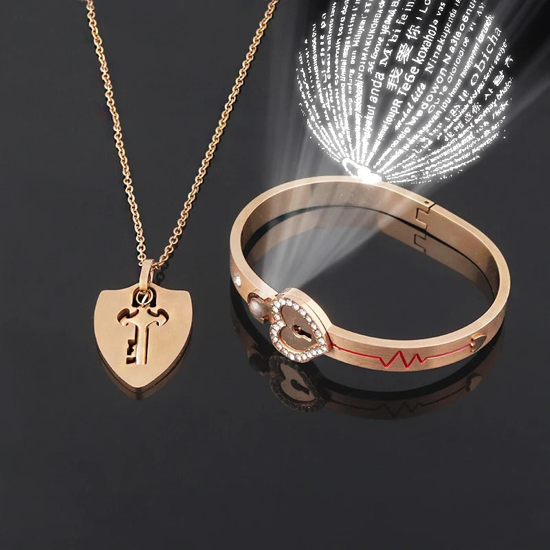 EternalBond - Heart Lock Bracelet Set