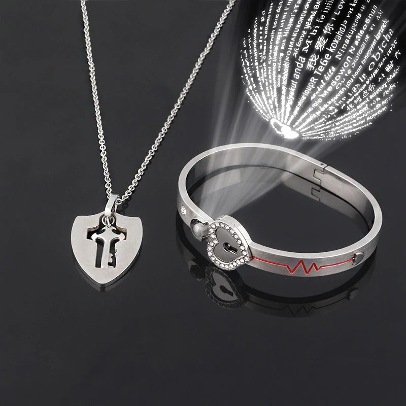 EternalBond - Heart Lock Bracelet Set