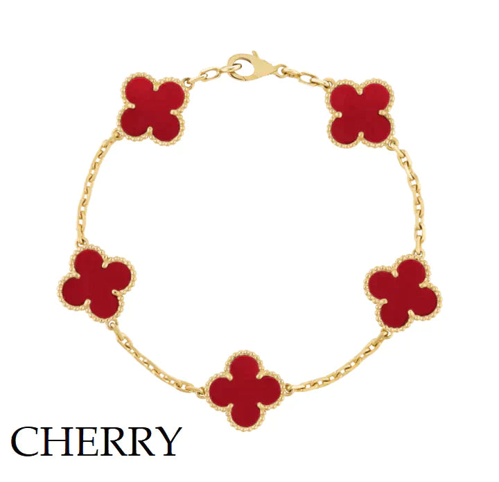 LuxeLuck - Gem Clover Bracelet