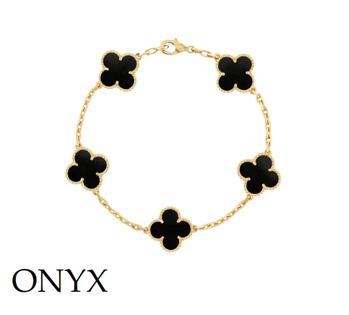 LuxeLuck - Gem Clover Bracelet