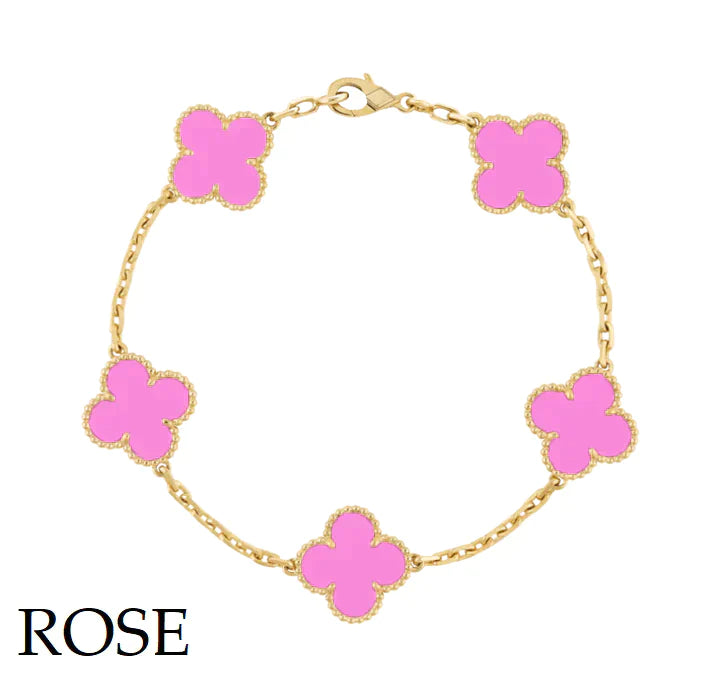 LuxeLuck - Gem Clover Bracelet